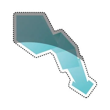 Arrow down decrease Stock Illustration