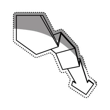 Arrow down decrease Stock Illustration