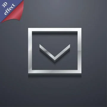 Arrow down, Download, Load, Backup  icon symbol. 3D style. Trendy, modern des Stock Illustration