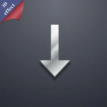 Arrow down, Download, Load, Backup  icon symbol. 3D style. Trendy, modern des Stock Illustration