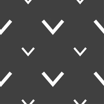 Arrow down, Download, Load, Backup icon sign. Seamless pattern on a gray back 스톡 일러스트