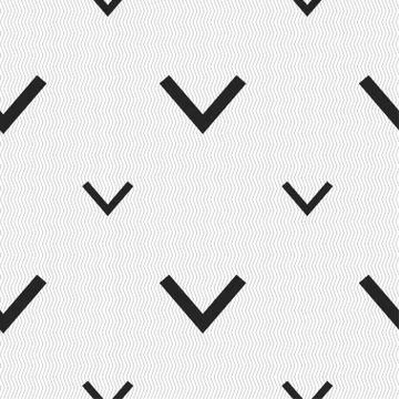 Arrow down, Download, Load, Backup icon sign. Seamless pattern with geometric te Stock Illustration