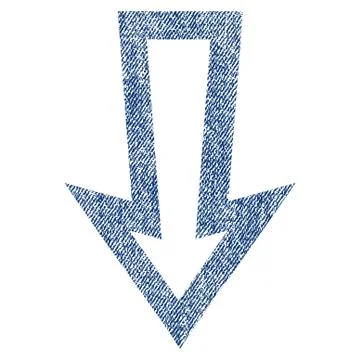 Arrow Down Fabric Textured Icon 库存插图