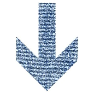 Arrow Down Fabric Textured Icon 库存插图