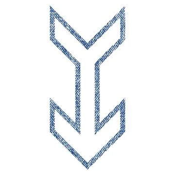 Arrow Down Fabric Textured Icon Stockillustratie