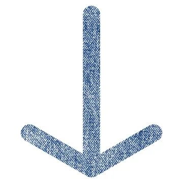 Arrow Down Fabric Textured Icon 库存插图