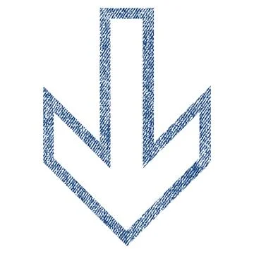 Arrow Down Fabric Textured Icon Stock Illustration