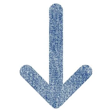 Arrow Down Fabric Textured Icon 库存插图