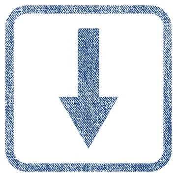 Arrow Down Fabric Textured Icon 库存插图