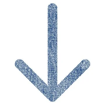 Arrow Down Fabric Textured Icon Stock Illustration