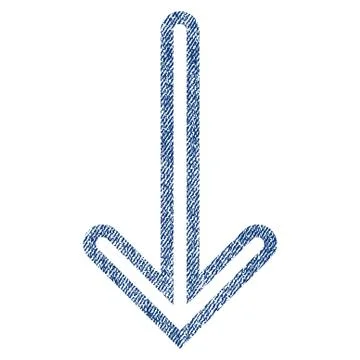 Arrow Down Fabric Textured Icon 库存插图