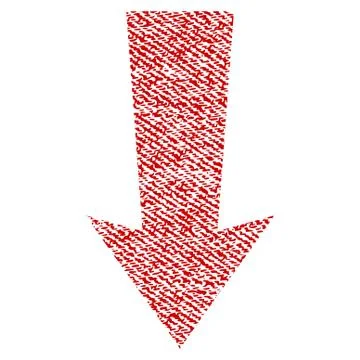 Arrow Down Fabric Textured Icon Stock Illustration