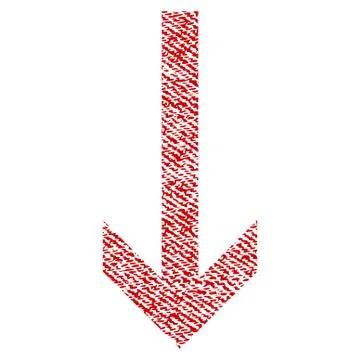 Arrow Down Fabric Textured Icon Stock Illustration