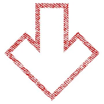 Arrow Down Fabric Textured Icon 库存插图