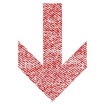 Arrow Down Fabric Textured Icon Stockillustratie
