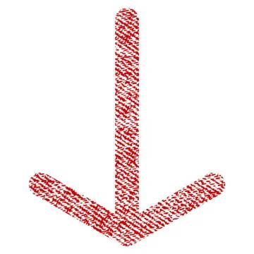 Arrow Down Fabric Textured Icon Stock Illustration