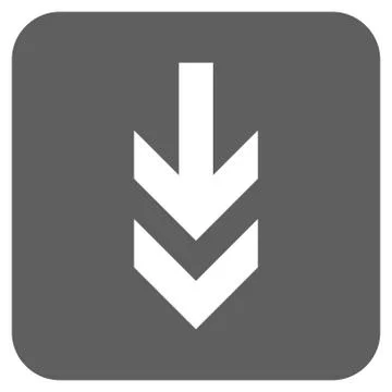 Arrow Down Flat Squared Vector Icon 库存插图