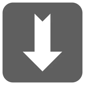 Arrow Down Flat Squared Vector Icon 库存插图