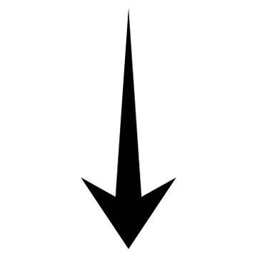 Arrow Down Flat Vector Icon 库存插图