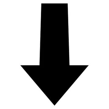 Arrow Down Flat Vector Icon Stock Illustration