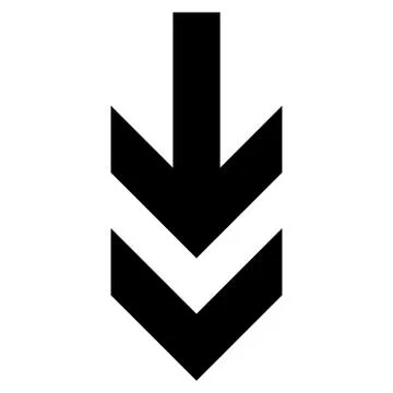 Arrow Down Flat Vector Icon Stock Illustration