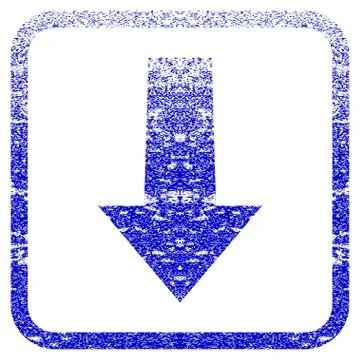 Arrow Down Framed Textured Icon Stock Illustration