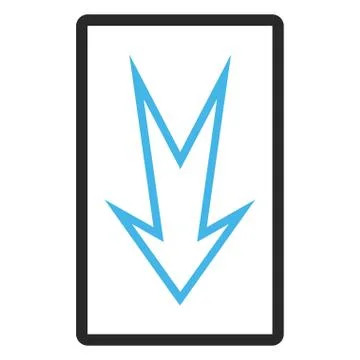 Arrow Down Framed Vector Icon 库存插图