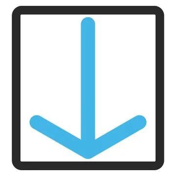 Arrow Down Framed Vector Icon 库存插图