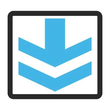 Arrow Down Framed Vector Icon 库存插图