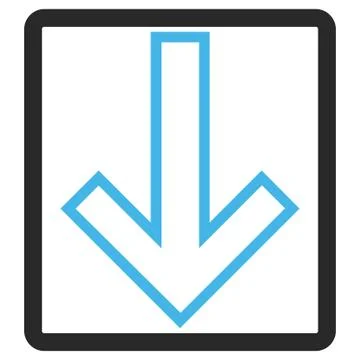 Arrow Down Framed Vector Icon 库存插图