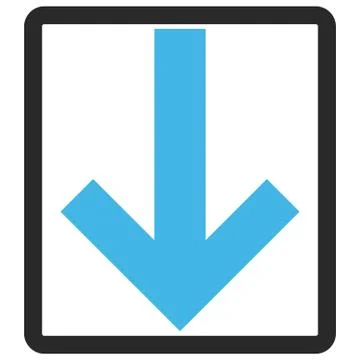 Arrow Down Framed Vector Icon 库存插图