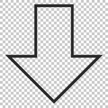 Arrow Down Glyph Icon 库存插图