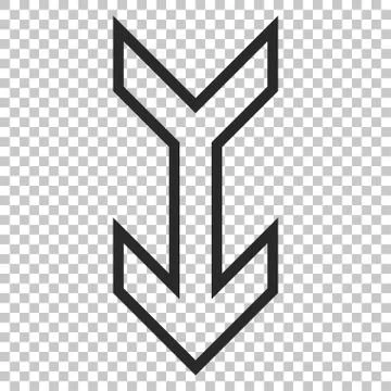 Arrow Down Glyph Icon 库存插图