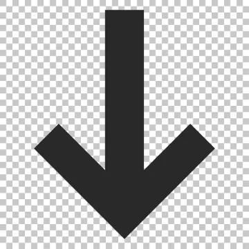 Arrow Down Glyph Icon Stock Illustration