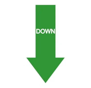 Arrow Down Green Icon,Vector Illustration, Isolate On White Background Icon.  Stock Illustration