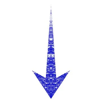Arrow Down Grunge Textured Icon Stock Illustration
