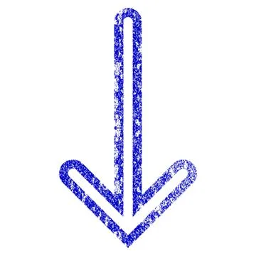 Arrow Down Grunge Textured Icon Stock Illustration