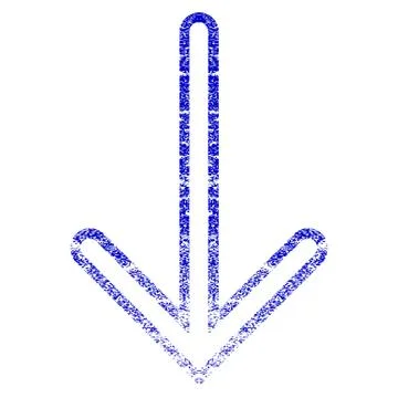 Arrow Down Grunge Textured Icon Stock Illustration