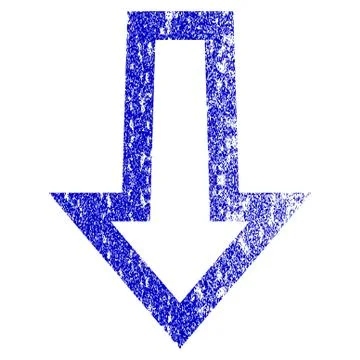 Arrow Down Grunge Textured Icon Stock Illustration