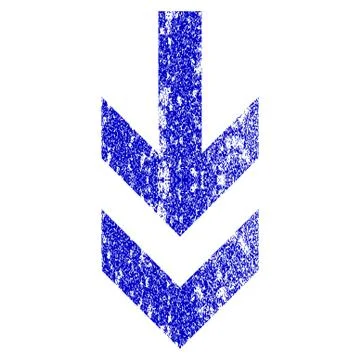 Arrow Down Grunge Textured Icon Stock Illustration