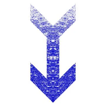 Arrow Down Grunge Textured Icon イラスト素材