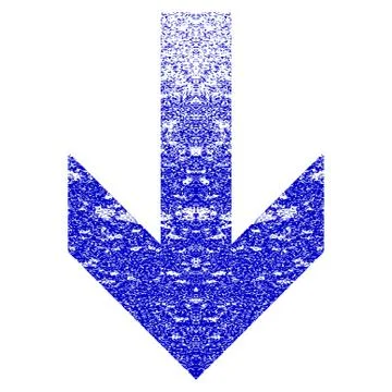 Arrow Down Grunge Textured Icon Stock Illustration