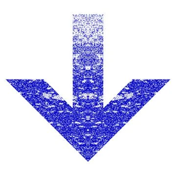 Arrow Down Grunge Textured Icon Stock Illustration