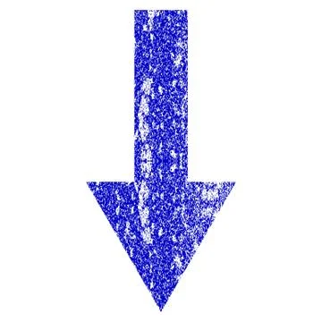 Arrow Down Grunge Textured Icon Stock Illustration