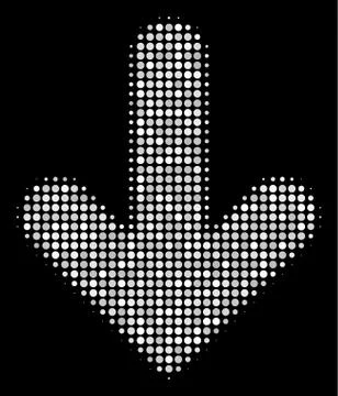 Arrow Down Halftone Icon Stock Illustration