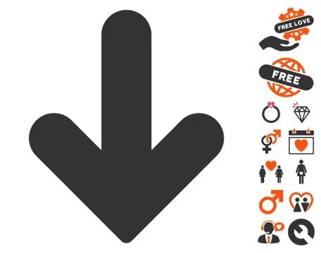 Arrow Down Icon With Bonus Stock Illustration