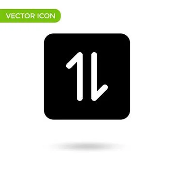 Arrow up down icon. minimal and creative icon isolated on white background. v Stock Illustration