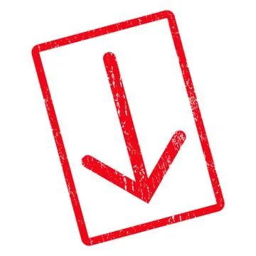 Arrow Down Icon Rubber Stamp Stock Illustration