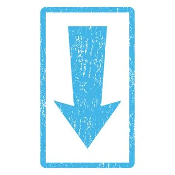 Arrow Down Icon Rubber Stamp Stockillustratie