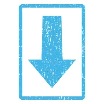 Arrow Down Icon Rubber Stamp Stock Illustration